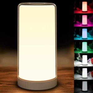 Lampe à LED tactile chevet veilleuse usine vente directe lampe de table Amazon nouvelle lumière d'ambiance colorée RVB