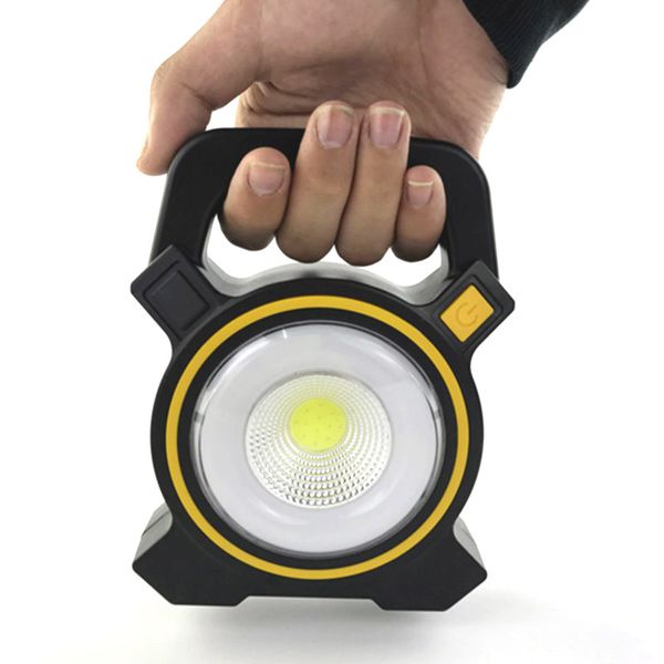 Lámparas LED USB portátil al aire libre 30W Luz de reflector solar COB Powered Recargable Spot Linternas Lámpara de trabajo 2400Lm Luces Chsks