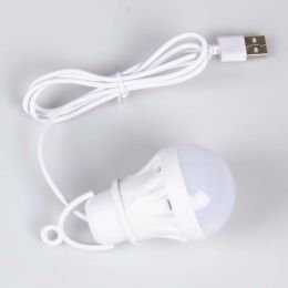 Lampe de camping portable Lanterne LED Mini ampoule 3W 5V LED USB Power Book Light Light Light Student Student Table Table Lampe Super Birght