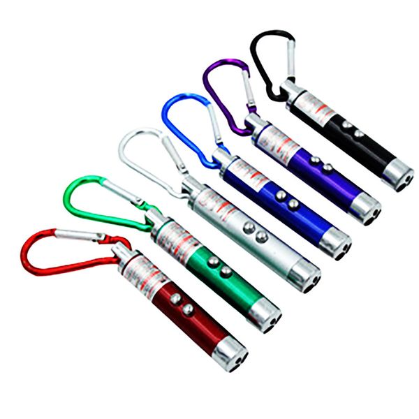 Lampes de poche laser LED pointeurs laser pointeur jouet pour animaux de compagnie mini 3 en 1 chat charmeur baguette porte-clés torche lampe de poche détecteur d'argent