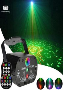 LED Laser Podiumprojector RGB Spraakbesturing Muziek Disco Licht Familie Verjaardagsfeestje Beam Light Geluidsgeactiveerde Flash DJ Lamp2459768