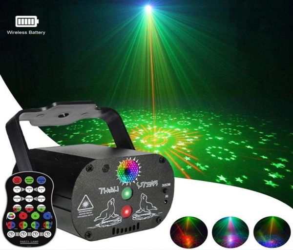 Projecteur LED Laser Stage RVB Contrôle vocal Musique Disco Light Family Family Party Partam Light Light Sound Activé Flash DJ Lamp4971350