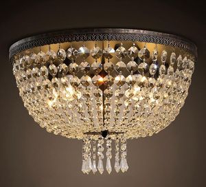 LED Light American Carry Crystal Kroonluchters Armatuur Europese Vintage Crystal Plafondlampen Home Indoor Lighting Bed Woonkamer Myy