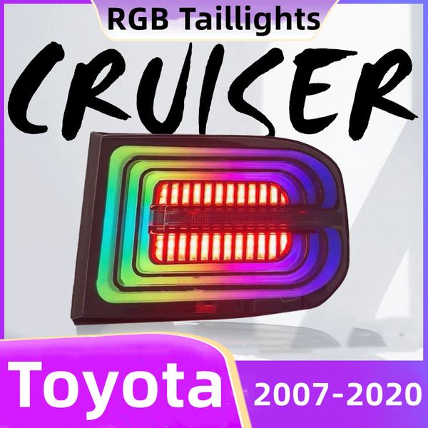 Ensemble de lumière LED pour feux arrière Toyota Cruiser FJ 2007 – 20, feu de signalisation à 20 LED, Style RGB, feu arrière de frein et de recul