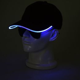 LED-licht baseball cap 3 modi flitssignaal cap 24 stijlenParty Club zwart nieuwe stof reizende koplamp reclame nachthoed205h