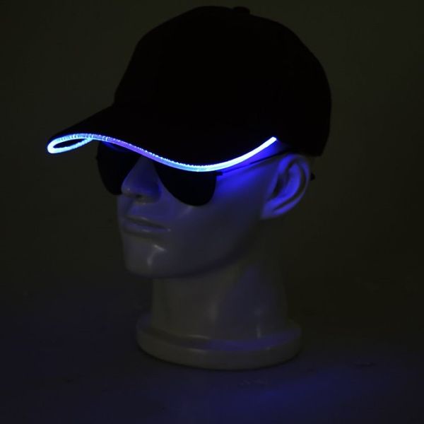 Gorra de béisbol con luz LED, 3 modos, gorra con señal de Flash, 24 estilos, Club de fiesta, tela negra, faro de viaje, sombrero de noche publicitario, 205h