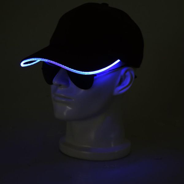 Gorra de béisbol con luz LED 3 modos Flash Signal Cap 24 StylesParty Club Black New Fabric Travelling Headlamp Publicidad Night Hat230O
