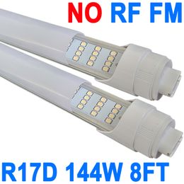 Ampoules LED 8 pieds, 2 broches, 144 W 6500 K, tubes LED T8 T10 T12, ampoules LED 8 pieds pour remplacer la lumière fluorescente R17D LED 8 pieds, lampes LED pour magasin à double extrémité pour hôpitaux crestech