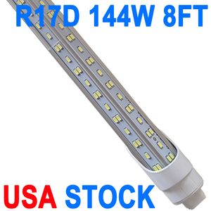 Ampoules LED 8 pieds, 2 broches, 144 W 6500 K, tubes LED T8 T10 T12, ampoules LED 8 pieds pour remplacer la lumière fluorescente R17D, lumières d'atelier pour entrepôt, garage, armoire Crestech