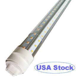 LED-gloeilampen 8 voet, 2 pin 72W 6500K, T8 LED-buislichten, R17D LED 8FOOT, HO Roteerbare LED-winkelverlichting, heldere deksel, dual-end power ter vervanging van fluorescerende lichte crestech