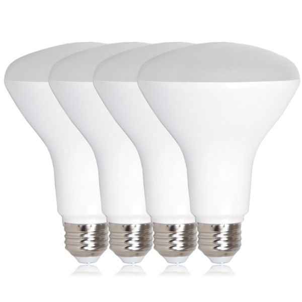 Ampoules LED E27 E26 BR30 7W 9W 12W, blanc pur, blanc chaud, large ampoule à large faisceau, lumières de noël