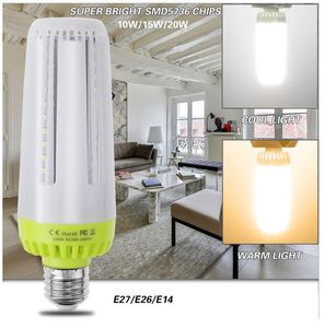 Ampoules LED E27 E26 E14 Aucune lampe de maïs LED stroboscopique 10W 15W 20W AC85-265V Super Bright Energy Saving Light pour l'éclairage intérieur