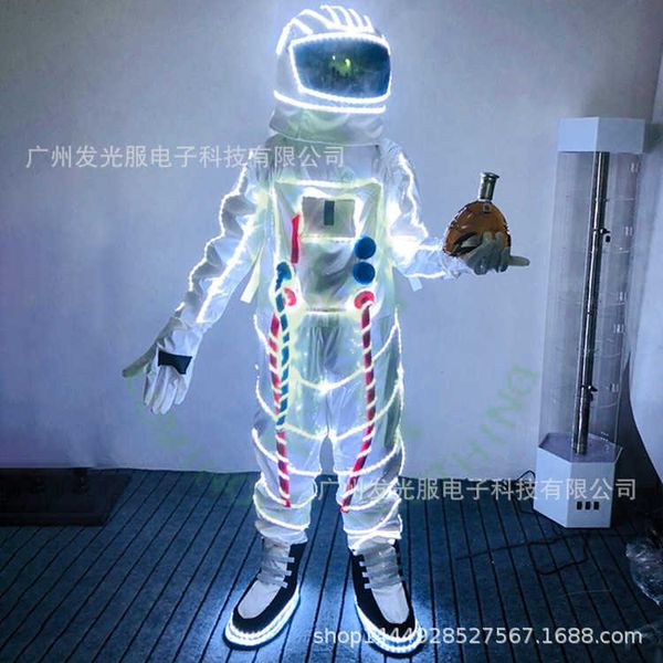 Ropa de astronauta emisora de luz Led Bar Ktv vino Cosplay puesta en escena