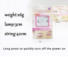 Led Light False Long Eypens Make -up Gloeien