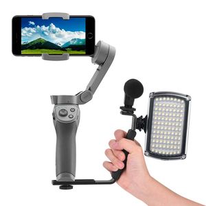 Luz LED para DJI OM 4 OSMO Mobile 2 3 Zhiyun Smooth 4 Feiyu Moza soporte de expansión Vlog Video en vivo accesorio estabilizador cardán