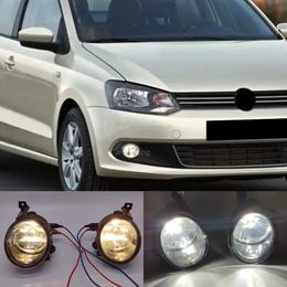 Lumi￨re LED pour VW Polo Vento Sedan Saloon 2011 2013 2014 2015 2016 brouillard Light Fog Lampy Grille Harness Assembly