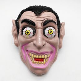 Masque d'horreur d'Halloween à lumière LED pour masque pour les yeux de vampire de clown Costume de cosplay Thème de maquillage Performance Mascarade Masque de fête complet