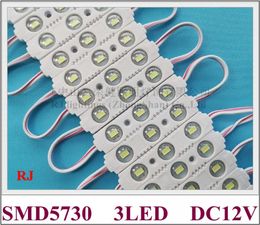 LED licht module injectie 5730 LED module voor teken DC12V 70mm * 15mm SMD 5730 3 LED 1.2W hoge heldere fabriek directe verkoop prijs CE ROHS IP65