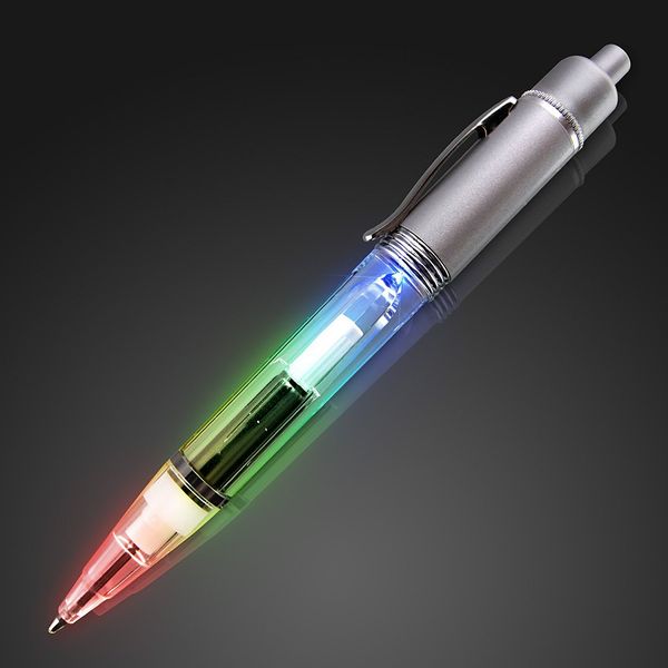 Nouveauté éclairage stylo lumineux pour écrivain de nuit avec recharges supplémentaires stylos à bille led