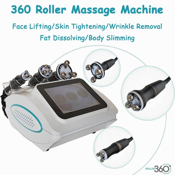 Perte de graisse par radiofréquence amincissant l'équipement corporel rouleau rotatif à 360 degrés LED lifting du visage dissolvant de rides multipolaire RF Machine Salon usage domestique