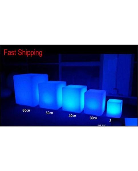 LED Light Square Light Cube Cube Light Light Outdoor Imperpose Remote Contrôle de charge tabouret carré PE Qyluwg Hairlippersshop25545537837