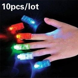 LED Light Sticks 10 buah lampu cincin jari Led anak anak bercahaya mainan konser menyala warna acak 230905