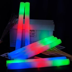 LED Light Sticks 12153060 stuks Bulk Kleurrijke LED Glow Sticks RGB LED Glow Foam Stick Cheer Tube Dark Light Verjaardag Bruiloft Feestartikelen 230809