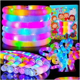 Sticks légers LED 1224pcSpary Fluorescence Glow Bracelets Colliers Fournitures de néons pour les tubes lumineux Colorf 240126 Livraison de goutte otpnt