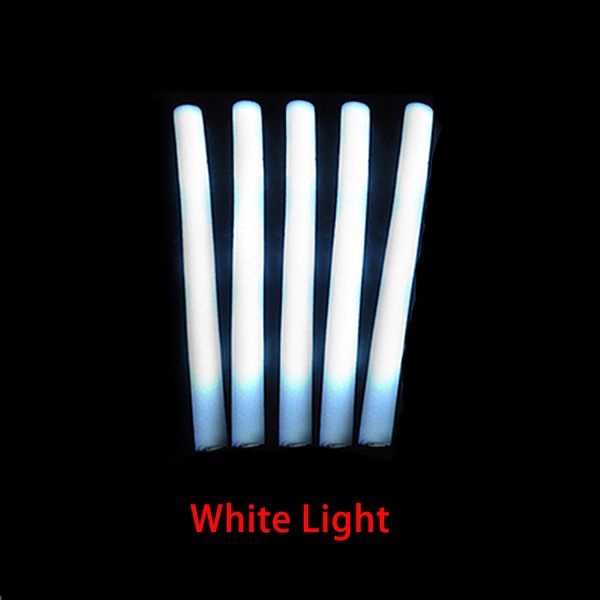 Bâtons Lumineux LED 15305060 Pack En Vrac Blanc LED Bâtons Lumineux RGB Glow Mousse Bâton Cheers Tube Dark Light Anniversaire Fête De Mariage Fournitures 230614