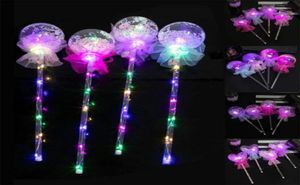LED Light Sticks Bobo Balloon Party Decoration Forme d'étoile clignotant Glow Magic Wands For Birthday Wedding Party Decor1750857