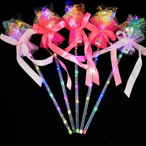 LED Light Sticks Clear Ball Star Shape Flashing Glow Magic Wands pour l'anniversaire de mariage décor de fête rose bleu violet 20pcs / lot