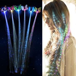 Bâtons Lumineux LED Clignotant Tresse De Cheveux Glowing Épingle À Cheveux Luminescent Novetly Ornement Filles Led Jouets Année Fête Cadeau De Noël 230605