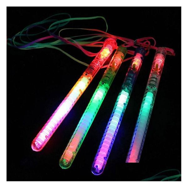 Palos de luz LED Varita intermitente Glow Up Stick Patrol Parpadeo Concierto Favores de fiesta Suministro de Navidad Color aleatorio B910 Entrega de gota T Dhima