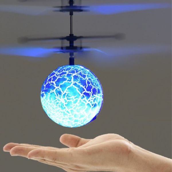 Palos de luz LED Bola luminosa voladora RC Niños Dron antiestrés Helicóptero Avión de inducción infrarroja Juguetes de control remoto Regalos 230605