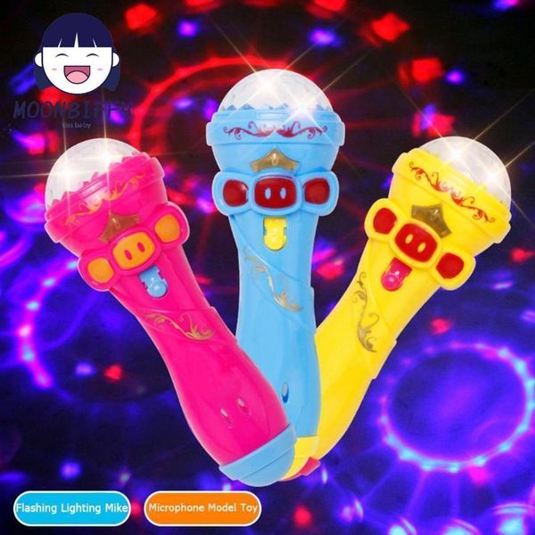 Palitos de luz LED Micrófono Flash Flash Lightemitting Baby Kids Toy Karaoke Toys Luminous Luminous para regalos modelo Novedad 230605