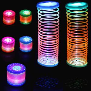 LED -licht stokjes gloeiende regenboogcirkel magische projectie kinderen speelgoed creatieve geschenken kleurrijke veercirkel ringspeelgoed