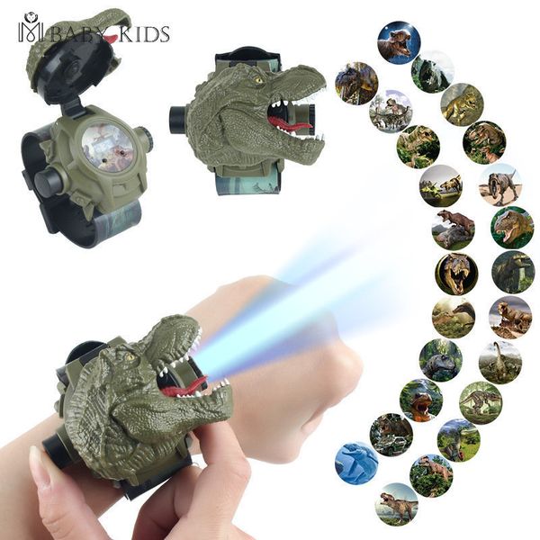 Bâtons lumineux LED enfants dinosaure Projection montre dessin animé modèle projecteur sur poignet jouet éducatif enfants garçons filles 230605