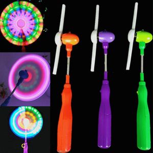 LED Light Sticks Led Glowing Windmill Toy Flashing Up Spinning Music Strip Shape Child Gift 230605
