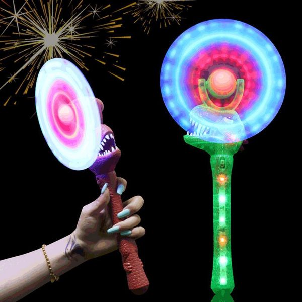 LED Light Sticks Lightup Windmill Creative Ecofriendly Dinosaur Clignotant Pivotant Intérieur Extérieur Lueur Jouet pour Enfants 230605