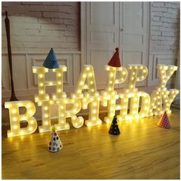 LED Licht Sticks Lichtgevende Alfabet Letter Lichten Nacht Lamp Teken Decor Kwekerij Baby Slaap Marquee Bruiloft Christmaas 230724