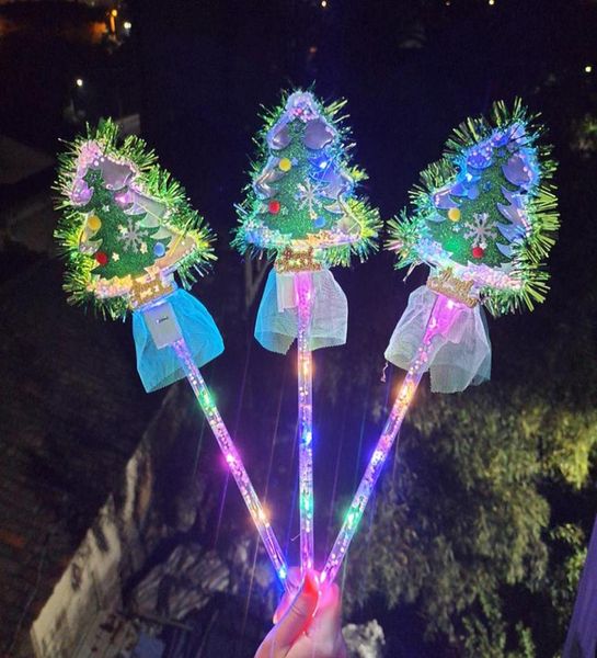 Bâtons lumineux LED étoiles fluorescentes lumineuses éclairent papillon princesse fée baguette magique fournitures de fête anniversaire cadeau de noël6815790