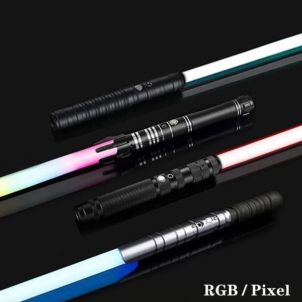 Bâtons Lumineux LED Neo Pixel Sabre Laser Xenopixel Métal RGB Laser Sabre Épée Jouets Heavy Dueling Sound Cosplay Stage Props 230724