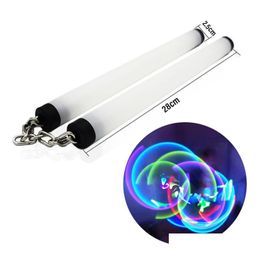 Palos de luz LED Nunchaku Glowing Escent Show Kung Fu Toy Stick 221203 Drop Entrega Juguetes Regalos Iluminados Dhln3
