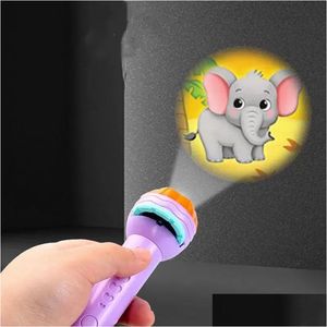 Led Bâtons Lumineux Projecteur Jouets Lampe De Poche Projecteurs Lampe Torche Jeu D'éducation Précoce Pour Enfant Vacances Anniversaire Cadeau De Noël Jouet Drop De Dh3Im