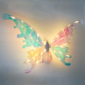 LED Light Sticks R01 Elf Wings Fairy Wings Costume Accessory For Kids Happy Birthday Party Decorations Costume Angel Wings Girl Performance Props 230712