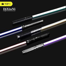 LED -lichtstokken RGB Metal Sabre Laser Sword Toys Sabre Espada Brinquedos Sabre de Luz Juguetes Kpop Stick Zabawki Oyuncak 230106