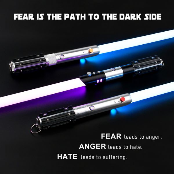 LED Light Sticks TXQSABER Anakin Lightsaber Pixel Soundboard Smooth Swing Laser Sword Metal Handle com Strip Blade Cosplay Crianças Brinquedos 230825