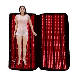 Combinaison de thérapie par la lumière LED, coussinets de thérapie à la lumière infrarouge, perte de poids, soulagement de la douleur, sac de couchage à lumière rouge