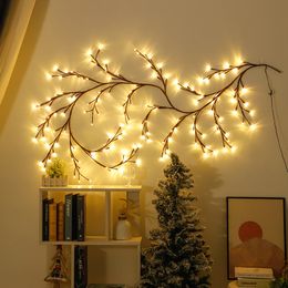 LED licht boomtak licht wilg licht warm wit wijnstok lichtslingers 144LED USB aangedreven rotan boom kerstlicht nachtlampje slaapkamer bruiloft decor
