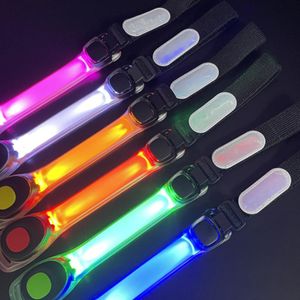 LED verlichte armbandarmgordel draagbare polsbandriem voor nachtelijke rolschaatsen buiten sportveiligheid waarschuwingslicht voor huisdieren verlies preventie